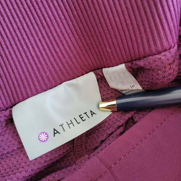 Athleta Midtown Skort Wild Bloom Purple Elastic Waist Athleisure Women 2 - Picture 8 of 10